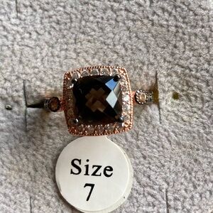 Smoke TOPAZ & Morganite Statement RING